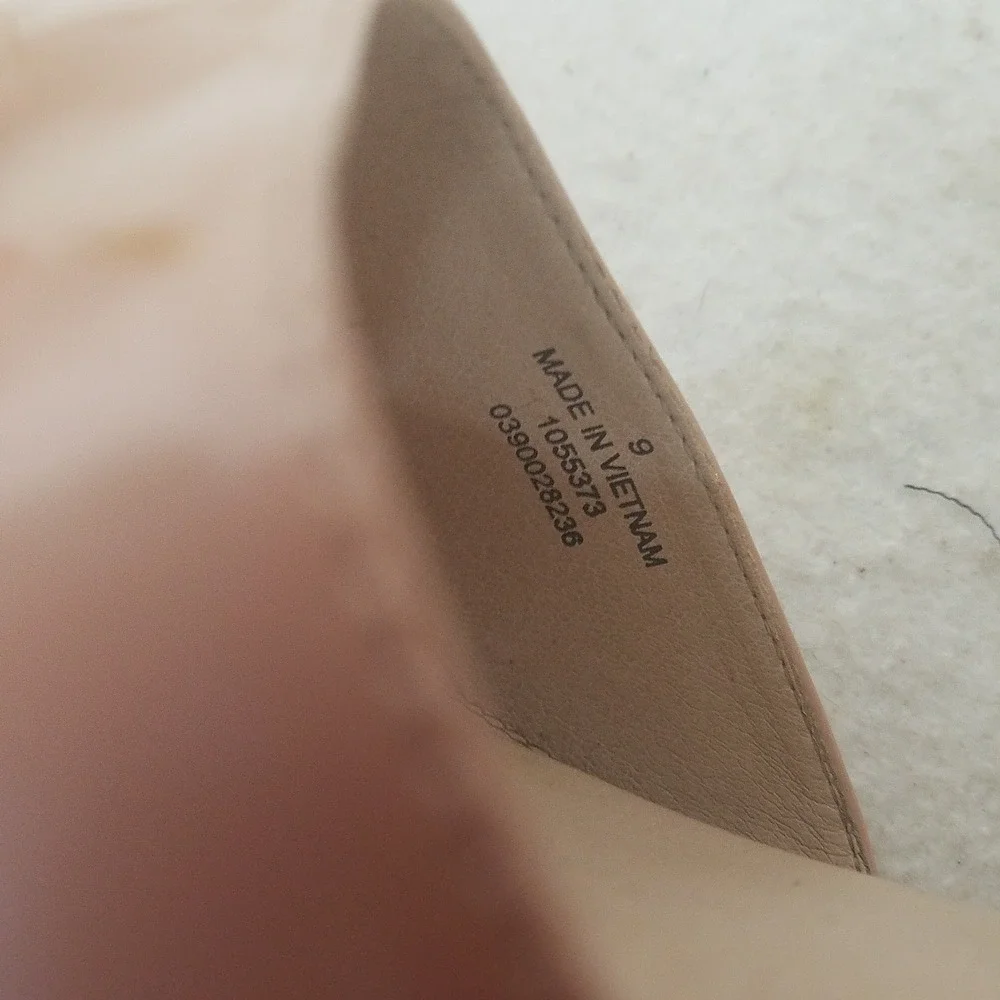 Asos Nude Patent Platform Chunky Heel Ankle Strap Sandals‎ Women's 9